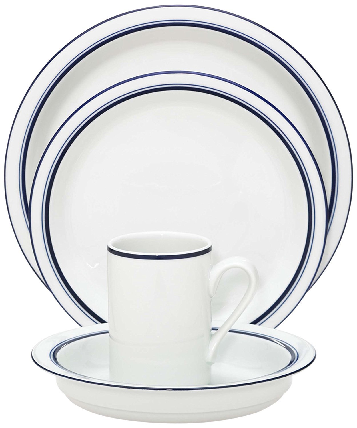 Amazon.com | Christianshavn Blue 4-Piece Porcelain Place Setting
